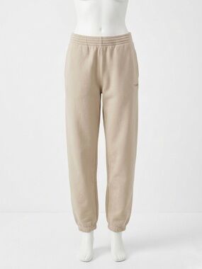 TNA Cozy Fleece Perfect Sweatpant | Heather Cloud Tan Light Oatmeal | Size Small
